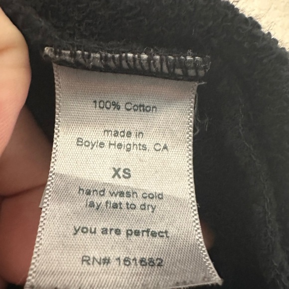 Perfect White Tee Rosanna Sweatpants Black Wide Leg Baggy Size Extra Small - Picture 6 of 8